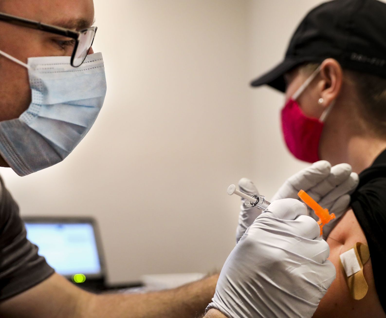 First responders receive first doses